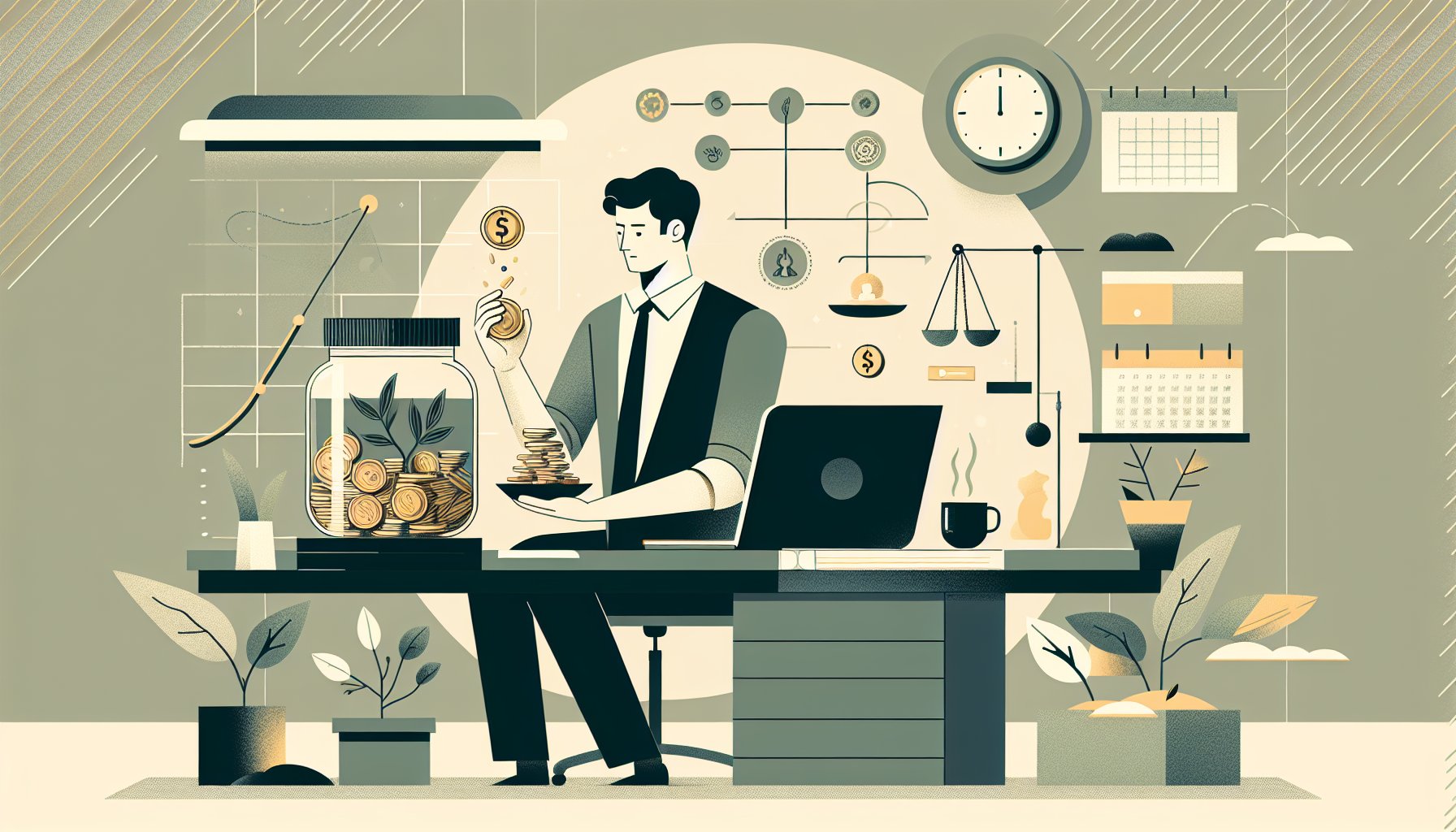 シネンシス冬虫夏草 粉末との長期的な距離感や選択肢を冷静に考える大人のイラスト